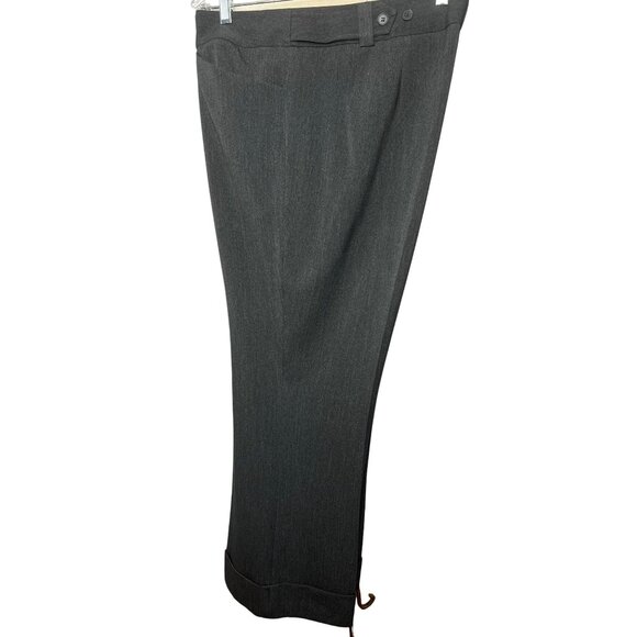 Lane Bryant Women’s dress pants size 20 wide leg zipper charcoal 3 pockets cuffe - Picture 7 of 14